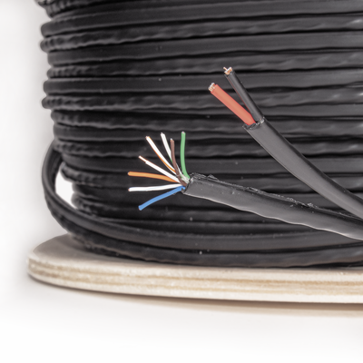 Bobina de Cable Siamés Cat5e CCA + 2 Cables Gruesos (16 AWG) para Alimentar Cámaras Más Lejos | 305 Metros (1000 Pies) | Instalación en Exterior | Uso Industrial para Climas Extremos - Image 3