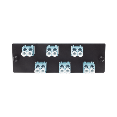 Placa Acopladora de Fibra Optica FAP, Con 6 Conectores LC Duplex (12 Fibras), Para Fibra Multimodo OM3|OM4, Color Aqua - Image 2