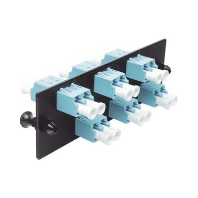 Placa Acopladora de Fibra Optica FAP, Con 6 Conectores LC Duplex (12 Fibras), Para Fibra Multimodo OM3|OM4, Color Aqua - Image 3
