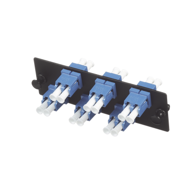 Placa Acopladora de Fibra Óptica FAP, con 6 Conectores LC Duplex (12 Fibras), para Fibra Monomodo OS1|OS2, Color Azul