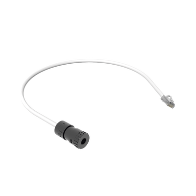 Cable de Conexión en Campo Jack a Plug RJ45 | Cat 6A | CMP Plenum | 0.5 m (1.64 ft) | Blanco