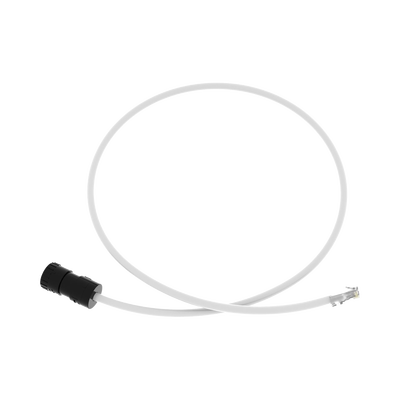 Cable de Conexión en Campo Jack a Plug RJ45 | Cat 6A | CMP Plenum | 1 m (3.28 ft) | Blanco