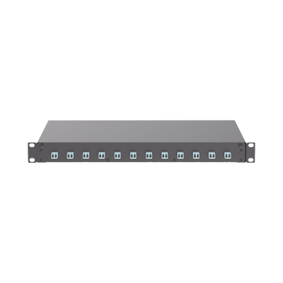 Distribuidor de Fibra Óptica, Con 12 Conectores LC Duplex (24 Fibras), Para Fibra Multimodo OM3|OM4, 1 UR