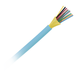 Cable de Fibra Óptica de 12 Hilos, Multimodo OM4 50|125 Optimizada, Interior, Tight Buffer 900um, No Conductiva (Dieléctrica), OFNP (Plenum), Precio Por Metro