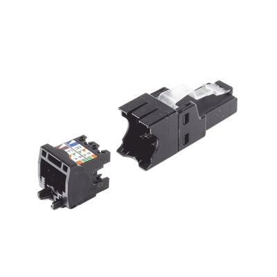 Plug RJ45 UTP, Instalación Recta, Terminación en Campo Certificable, Compatible con Cat5e, Cat6 y Cat6A, Color Negro - Image 5