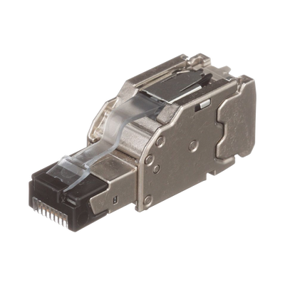 Plug RJ45 Blindado | Terminación en Campo | Cat5e|Cat6|Cat6A | 22-26 AWG | -40 a 85°C | Color Plata