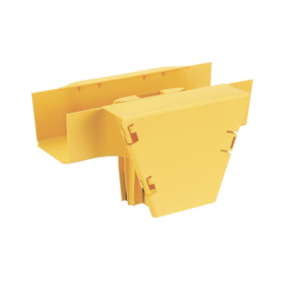 Accesorio en T con Conexión Horizontal y Bajada Vertical a 90º, Para Canaletas FiberRunner™ 4x4, Color Amarillo - Image 3