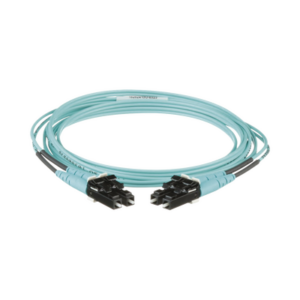 Jumper de Fibra Optica Multimodo 50|125 OM3, LC-LC Duplex, OFNR (Riser), Color Aqua, 2 Metros (6.56 Pies)