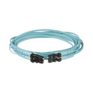 Jumper de Fibra Optica Multimodo 50|125 OM3, LC-LC Duplex, OFNR (Riser), Color Aqua, 3 Metros (9.84 Pies)