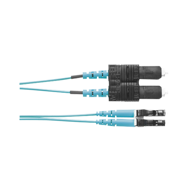 Jumper de Fibra Optica Multimodo 50|125 OM3, LC-SC Duplex, OFNR (Riser), Color Aqua, 2 Metros (6.56 Pies) - Image 2