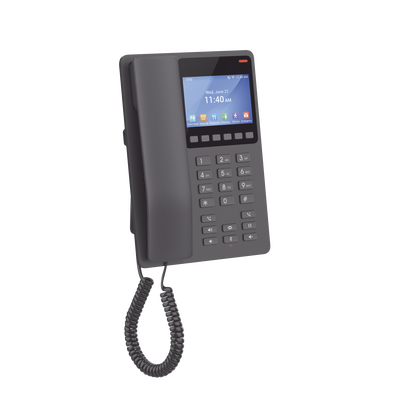 Teléfono IP Hotelero con pantalla LCD a color, 2 líneas SIP con 2 cuentas, codec Opus, IPV4|IPV6, color negro, con gestión en la nube GDMS - Image 4