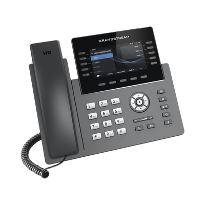 Teléfono IP Wi-Fi, Grado Operador, 10 líneas SIP con 5 cuentas, pantalla a color 4.3", puertos Gigabit, Bluetooth, PoE, codec Opus, IPV4|IPV6 con gestión en la nube GDMS - Image 2