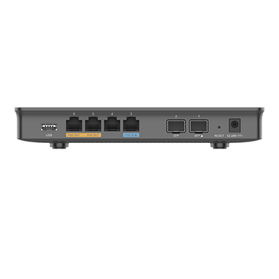 Router Gigabit VPN | Balanceador de cargas | 30,000 sesiones NAT | 4 puertos 10|100|1000 Mbps + 2 puertos SFP (WAN|LAN) | 1 puerto entrada PoE(af|at) | 2 puertos salida PoE (af|at) | Compatible con GWN Cloud. - Image 2