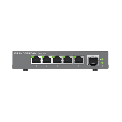 Switches de red Multi-Gigabit de 2.5G No Administrable | 5 Puertos RJ45 de 100|1000|2500Mbps | 1 puerto de fibra SFP+