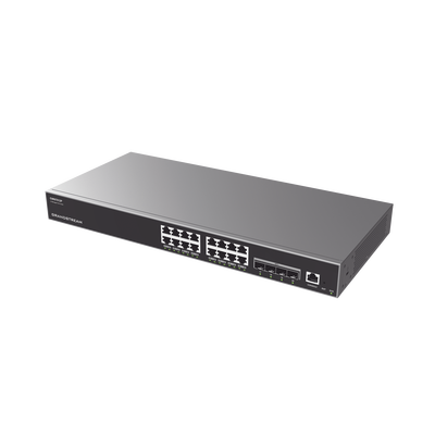 Switch Capa 3 PoE+ Administrable | 16 Puertos Gigabit + 4 SFP+ 10G | 240W PoE | 112 Gbps | Montaje en Rack - Image 2