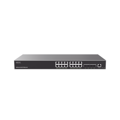 Switch Capa 3 PoE+ Administrable | 16 Puertos Gigabit + 4 SFP+ 10G | 240W PoE | 112 Gbps | Montaje en Rack
