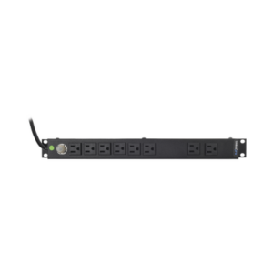 Multicontacto Horizontal (PDU) de 8 Contactos (NEMA 5-15R) Rack 19" 1UR. Voltaje Entrada|Salida: 120Vca|15A