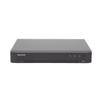 DVR 8 Canales TurboHD + 4 Canales IP | 5 Megapixel - 3K Lite | Acusense (Evita Falsas Alarmas) | Audio por Coaxitron | 1 Bahía de Disco Duro | H.265+ | Salida de Video en Full HD