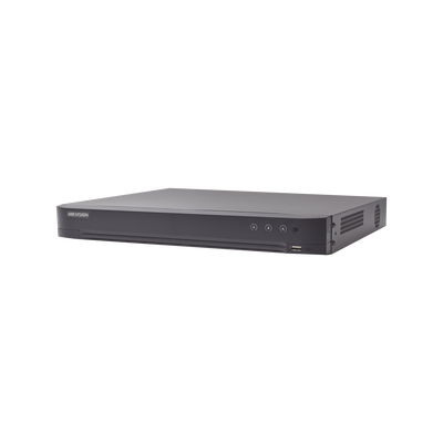 DVR 8 Canales TURBOHD + 8 Canales IP | 8 Megapixel (4K) | Audio de dos vías por Coaxitron | ACUSENSE | Reconocimiento Facial | 1 Bahía de Disco Duro | Salida de Video en 4K | H.265+