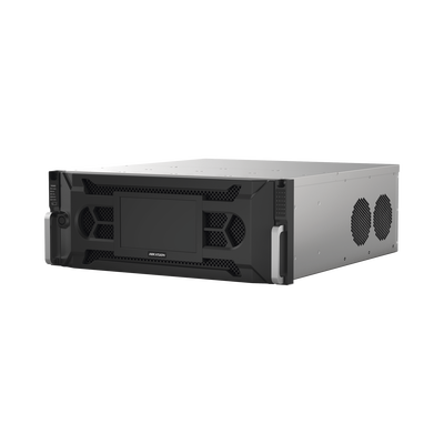 NVR 12 Megapixel (4K) | 128 Canales IP | 24 Bahías de Disco Duro | 4 Tarjetas de Red | Soporta RAID | Reconocimiento Facial | Bases de Datos | Filtro de Falsas Alarmas | Detección de Cuerpo Humano y Vehículos