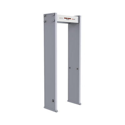 Arco Detector de Metales de 6 Zonas | Contador de Personas y Alarmas | Precisión de una Moneda 25 mm | 255 Niveles Sensibilidad | Pantalla LED
