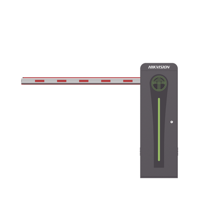 Barrera Vehicular con Brazo Iluminado Led 4 mts INCLUIDO | Izquierda | Alto Desempeño | Brushless | Semáforo Rojo-Verde en Gabinete | Incluye 2 Controles Remotos