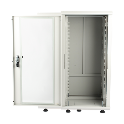 Gabinete Rack 24 Unidades | 19 Pulgadas | Puerta de Cristal | Piso | Acero Calibres 16-18-20 | 750 Kg Carga | 600x605x1190 mm (23.6x23.8x46.9 in) | Vidrio con Cerradura, Niveladores Incluidos - Image 4