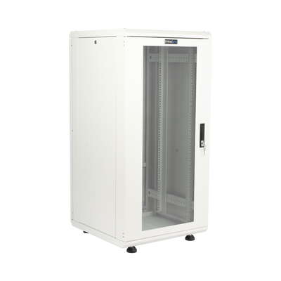 Gabinete Rack 24 Unidades | 19 Pulgadas | Puerta de Cristal | Piso | Acero Calibres 16-18-20 | 750 Kg Carga | 600x605x1190 mm (23.6x23.8x46.9 in) | Vidrio con Cerradura, Niveladores Incluidos - Image 5
