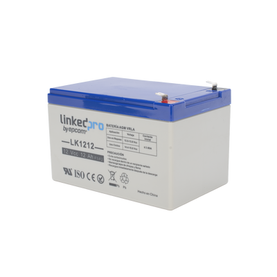 Batería de respaldo 12 V | 12 Ah | AGM | Especial para Seguridad Electrónica | UPS | Sistemas de Emergencia | Vida útil 5 años | Terminales F1 + Adaptador F2 - Image 2