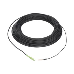 Rollo de Fibra Óptica Drop Redonda G657A2 Monomodo Simplex de 100 Metros (328.08 Pies) con Conectores SC|APC-SC|APC para Instalaciones Aéreas, Subterráneas o a la Intemperie