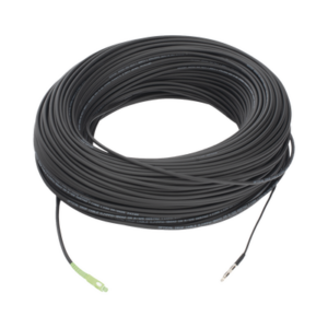 Rollo de Fibra Óptica Drop Redonda G657A2 Monomodo Simplex de 150 Metros (492.13 Pies) con Conectores SC|APC-SC|APC para Instalaciones Aéreas, Subterráneas o a la Intemperie