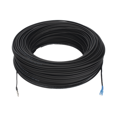 Rollo de Fibra Óptica Drop Redonda G657A2 Monomodo Simplex de 150 Metros (492.13 Pies) con Conectores SC|UPC-SC|UPC para Instalaciones Aéreas, Subterráneas o a la Intemperie