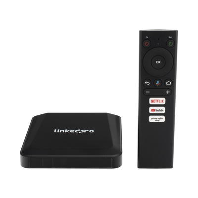 STB 4K Android con Google TV | Alto Rendimiento | Conexión Wi-Fi y por Cable | Control Remoto Bluetooth | Salida HDMI | APP Hik Connect Pre-instalada | Software de Gestion para ISPs| Para modo desarrollador leer la nota en la descripcion