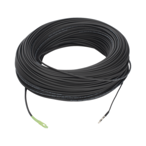 Rollo de Fibra Óptica Drop Redonda G657A2 Monomodo Simplex de 200 Metros con Conectores SC|APC-SC|APC para Instalaciones Aéreas, Subterráneas o a la Intemperie