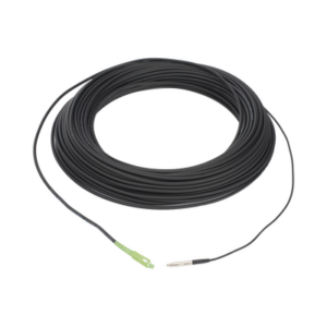 Rollo de Fibra Óptica Drop Redonda G657A2 Monomodo Simplex de 50 Metros (164 Pies) con Conectores SC|APC-SC|APC para Instalaciones Aéreas, Subterráneas o a la Intemperie