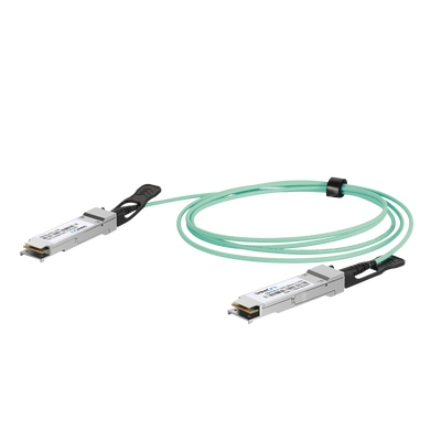 Cable AOC QSFP28 | 100 Gbps | Fibra Óptica Activa | 3 m (9.8 ft) | Plug-and-Play | Compatibilidad Multimarca