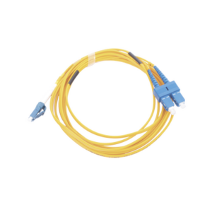 Jumper de Fibra Óptica Monomodo 9|125 LC|UPC-SC|UPC, PVC, 2.0 mm, Dúplex, Amarillo, 3 Metros (9.84 Pies)