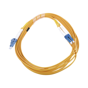 Jumper de Fibra Óptica Monomodo 9|125 LC|UPC-LC|UPC, PVC, 2.0 mm, Dúplex, Amarillo, 3 Metros (9.84 Pies)