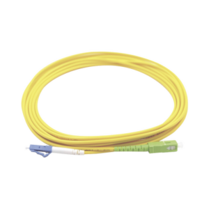 Jumper de Fibra Óptica Monomodo LC|UPC SC|APC Simplex, Color Amarillo 1 Metro (3.28 Pies)