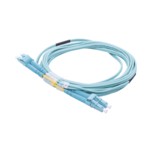 Jumper de Fibra Óptica Multimodo OM3 50|125 LC-LC OFNR (Riser), 2.0 mm, Dúplex, Aqua, 3 Metros (9.84 Pies)