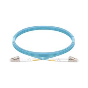 Jumper de Fibra Óptica Multimodo OM3 50|125 LC-LC OFNR (Riser), 2.0 mm, Dúplex, Aqua, 5 Metros (16.40 Pies)