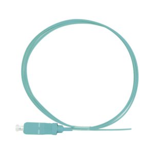 Pigtail de Fibra Óptica Simplex SC, PVC, OM3 50|125, Aqua, 1 Metro (3.28 Pies)