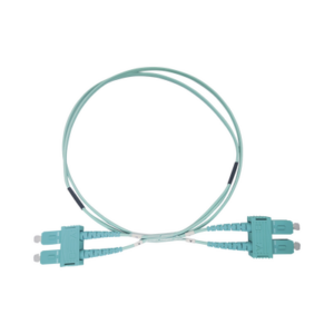 Jumper de Fibra Óptica Multimodo OM3 50|125 SC-SC OFNR (Riser), 2.0 mm, Dúplex, Aqua, 3 Metros (9.84 Pies)