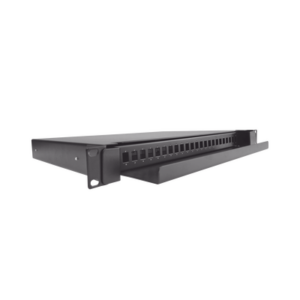 Distribuidor de Fibra Óptica Deslizable, Vacío, 19 Pulgadas (48.26 cm), Acepta 24 Adaptadores LC Duplex o LC Simplex o 24 SC Simplex, 1U