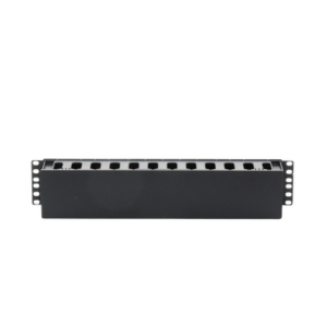 Organizador de Cables Horizontal de 2U para Rack de 19", Fabricado en Polímero Resistente a Deformaciones y Rayones