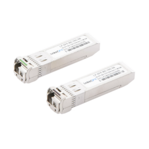 Transceptores Ópticos Bidireccionales SFP+ (Mini-Gbic) | Monomodo 1270 & 1330 nm | 10 Gbps | 10GBASE-BX | Conector LC|UPC Simplex | DDM | Hasta 5 km | 2 Piezas
