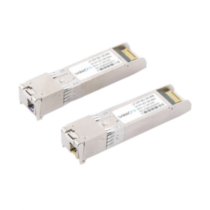 Transceptores Ópticos Bidireccionales SFP+ (Mini-Gbic) | Monomodo 1490 & 1550 nm | 10 Gbps | 10GBASE-BX | Conector LC|UPC Simplex | DDM | Hasta 80 km | 2 Piezas