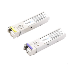 Transceptores Ópticos Bidireccionales SFP (Mini-Gbic) | Monomodo 1490 & 1550 nm | 1.25 Gbps | 1000BASE-BX | Conector LC|UPC Simplex | DDM | Hasta 100 km | 2 Piezas