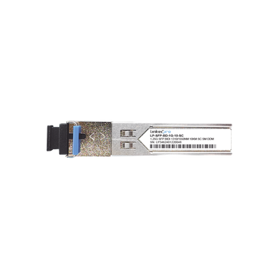 Transceptor SFP Bidireccional | 1.25 Gbps | Monomodo 10 km (6.2 mi) | 1310 & 1550 nm | Conector SC|UPC Simplex | Hot-Pluggable | DDM | 2 Piezas