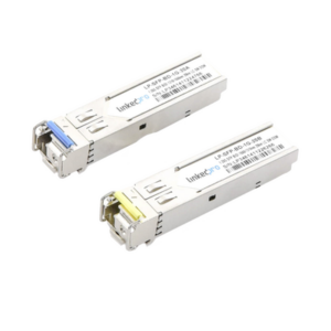 Transceptores Ópticos Bidireccionales SFP (Mini-Gbic) | Monomodo 1310 & 1550 nm | 1.25 Gbps | 1000BASE-BX | Conector LC|UPC Simplex | DDM | Hasta 20 km | 2 Piezas